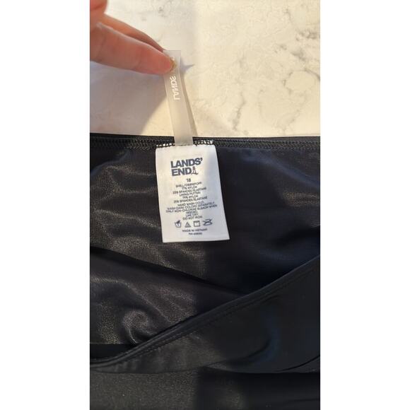 Lands End High Waisted black bathing suit bottom size 18 - Picture 2 of 4